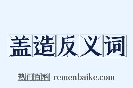 盖造反义词是什么意思的图片